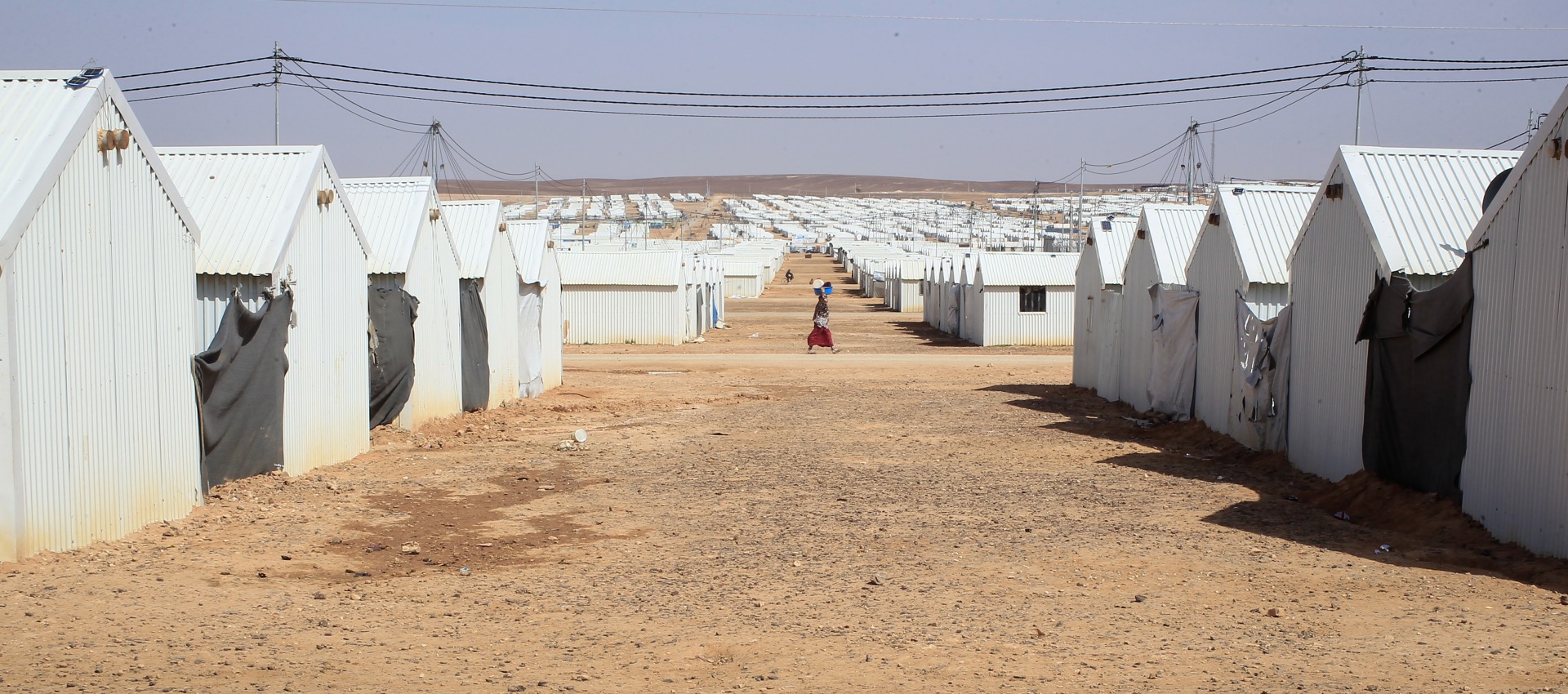 A refugee camp in Jordan, home to thousands of Syrian refugees.