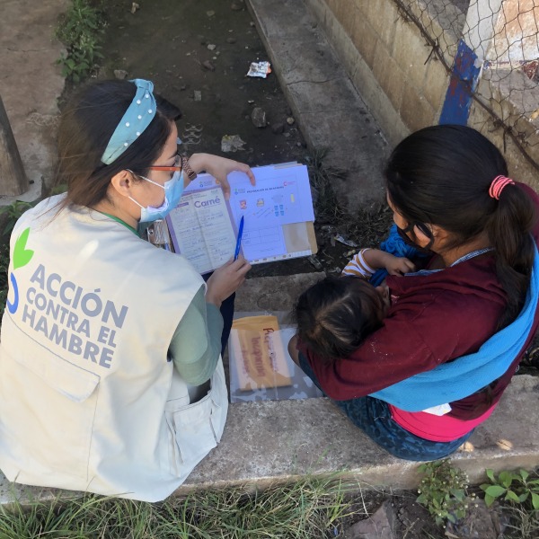 In the Dry Corridor areas of Guatemala, Action Against Hunger staff work with rural communities to improve food security and nutrition.