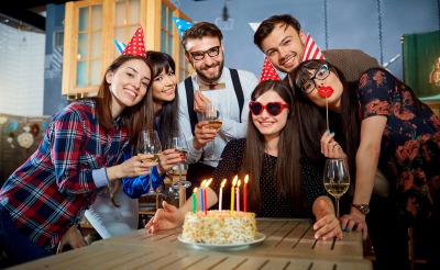 people celebrating a birthday