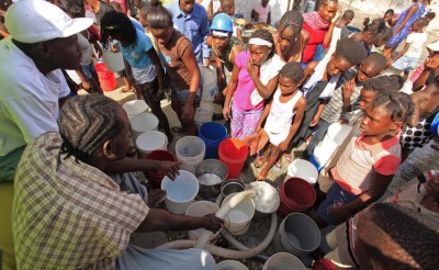 Action Against Hunger distributes clean water in Haiti