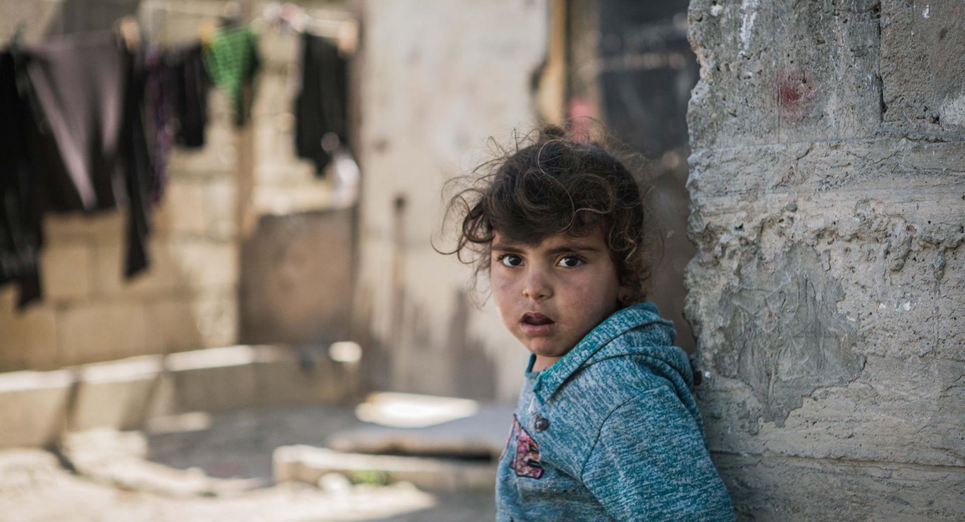 A Syrian refugee child in Lebanon.